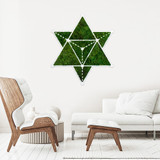 Moss Sacred Geometry - Star Tetrahedron (30" H x 30" W)